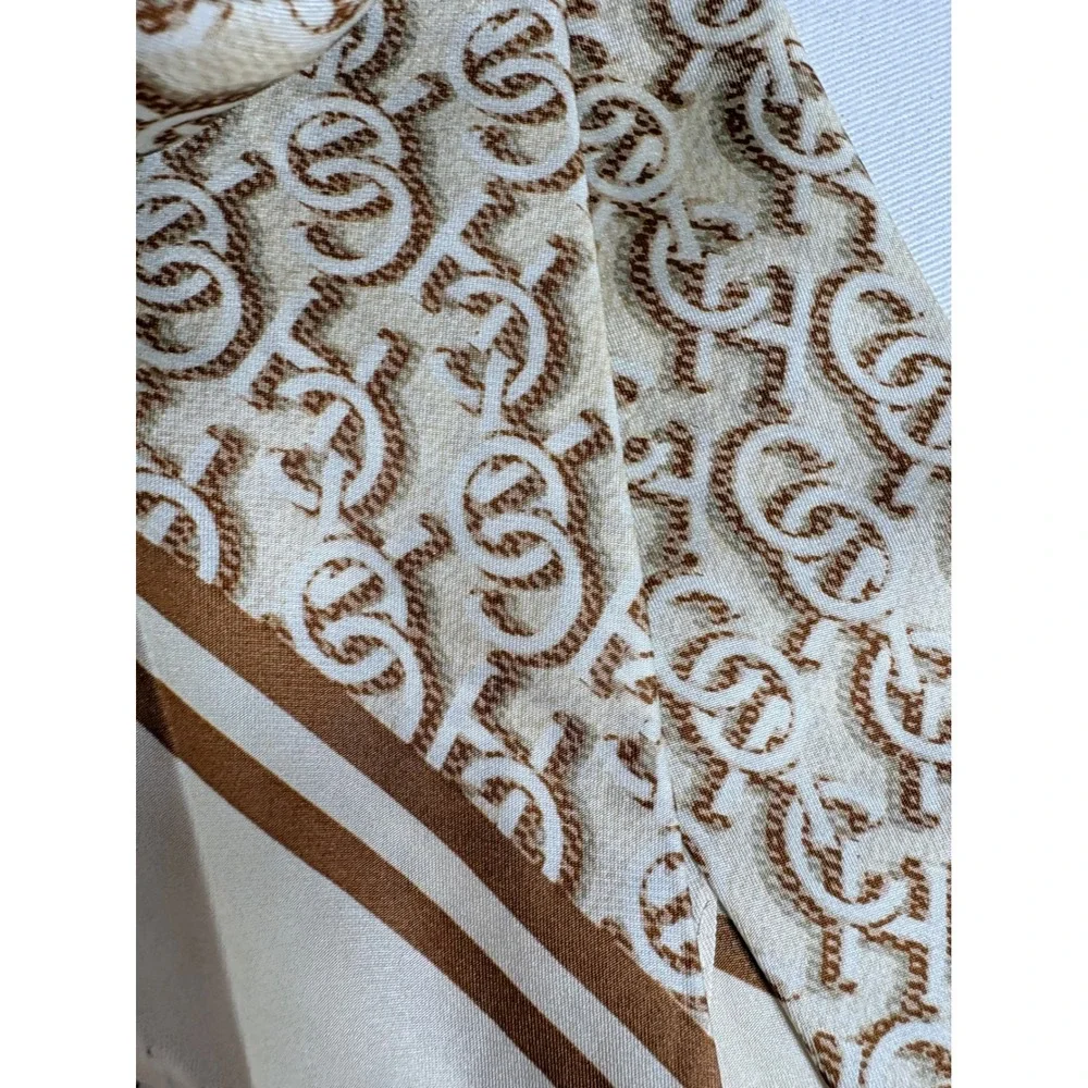 Coach CCH STK Logo Print Silk Square Scarf 33.5